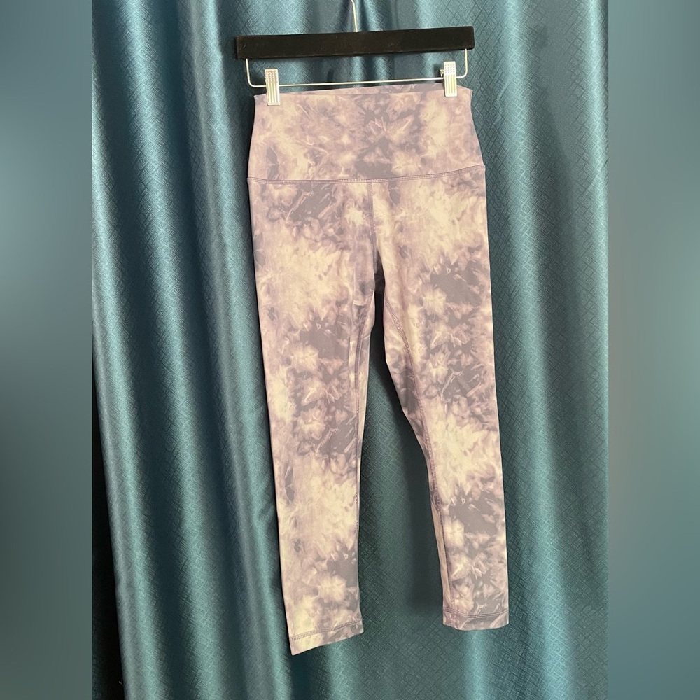 90 Degree By Reflex Purple Tie-Dye Leggings